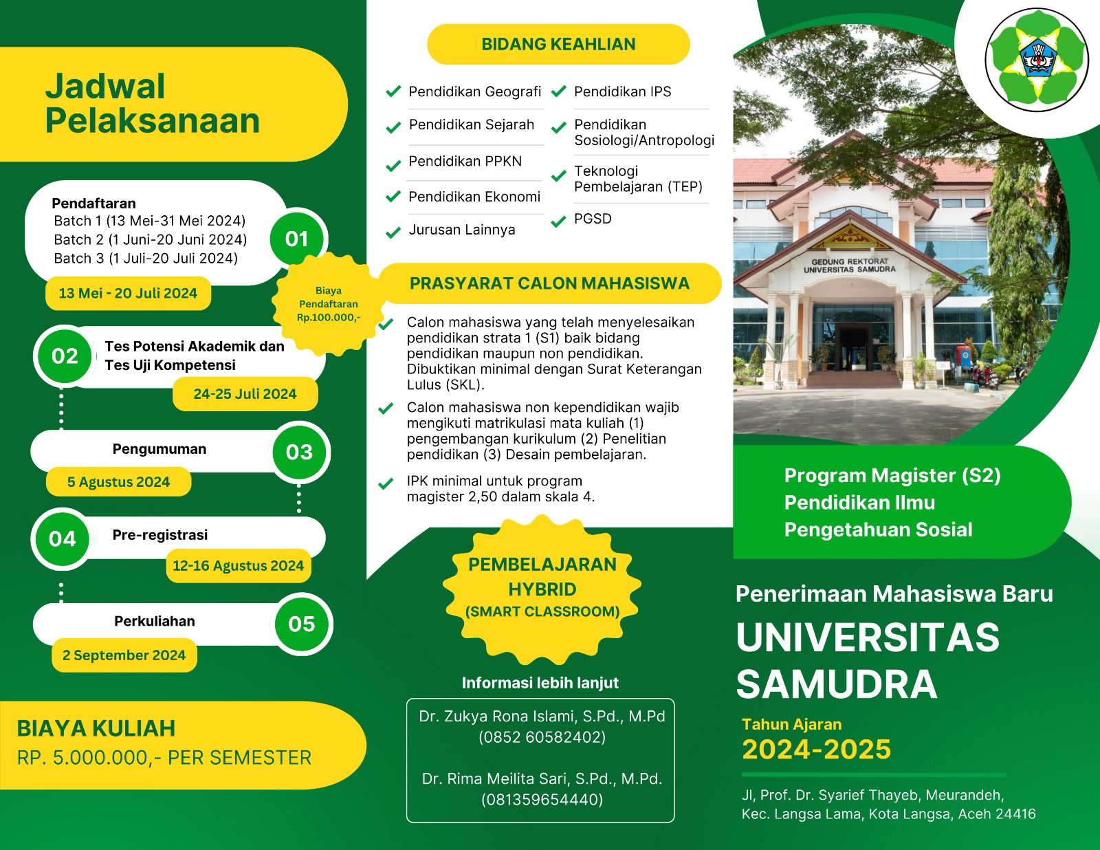 Penerimaan Mahasiswa Baru Program Magister Pendidikan Ilmu Pengetahuan Sosial